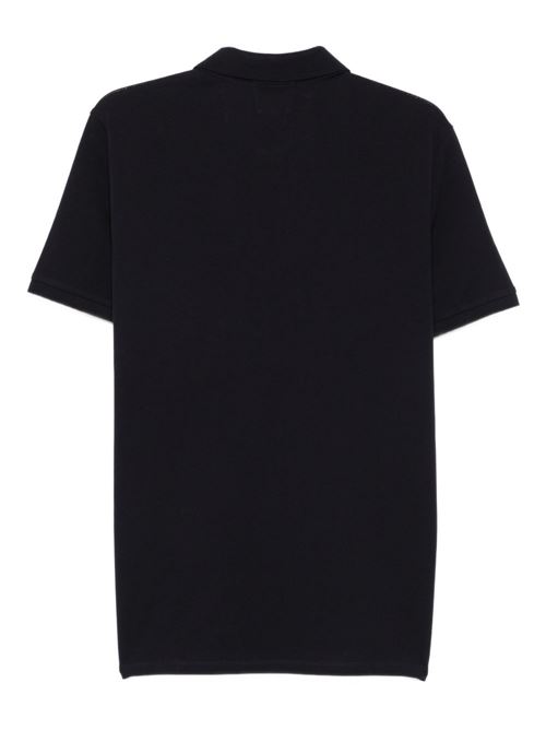 Polo uomo mezza manica nera con patch logo CP COMPANY | RCCMPL721A005263W888